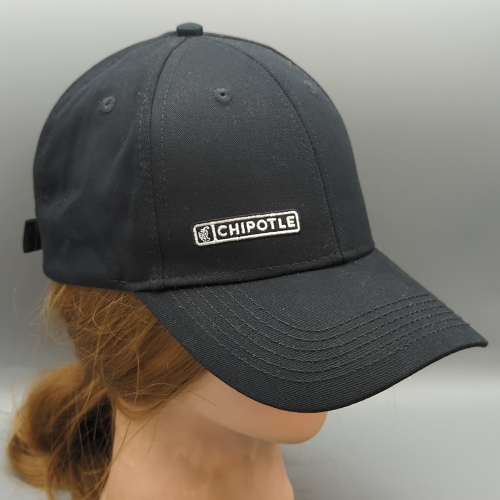 Chipotle Employee Crew Black Snapback Baseball Cap Hat Loomstate One Size